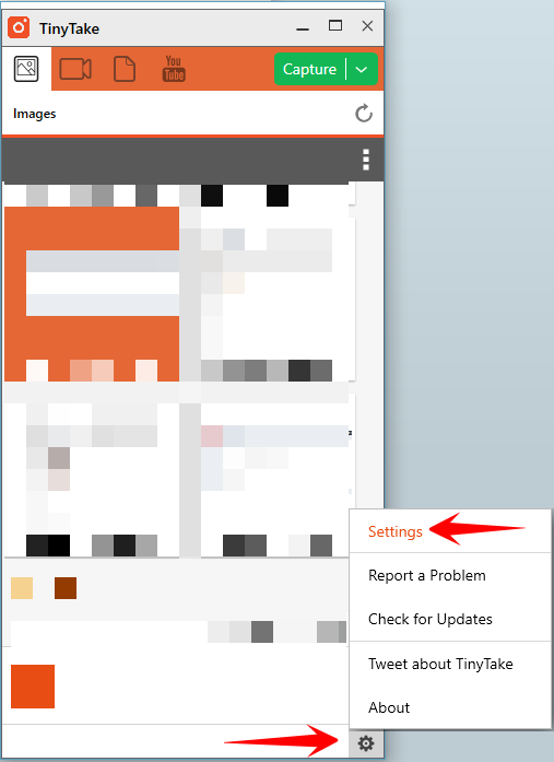Open-TinyTake-Settings-by-tapping-on-the-small-apparatus-symbol-and-choosing-Settings