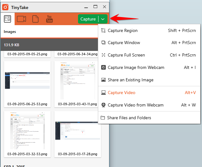 You can as well utilize TinyTake download gallery to choose the captured choice
