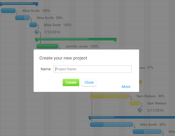 1-Make-a-new-project. Gantt-chart
